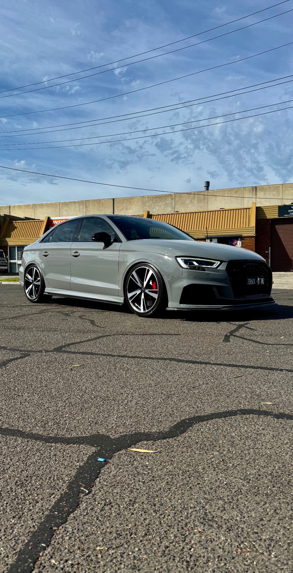 Audi RS3 in the Apex Melbourne workshop