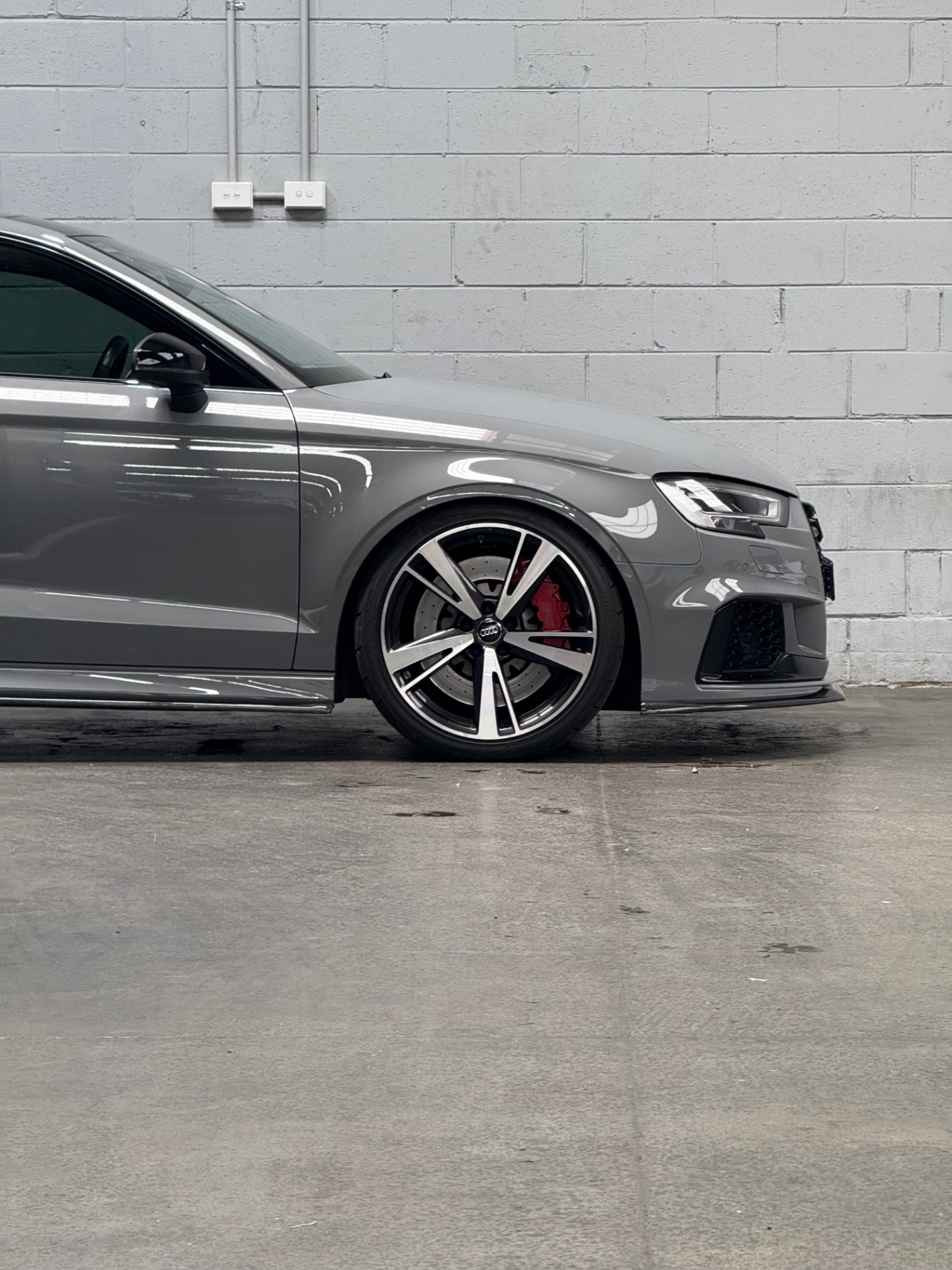 Audi RS3 side profile at Apex Performance Tuning Melbourne