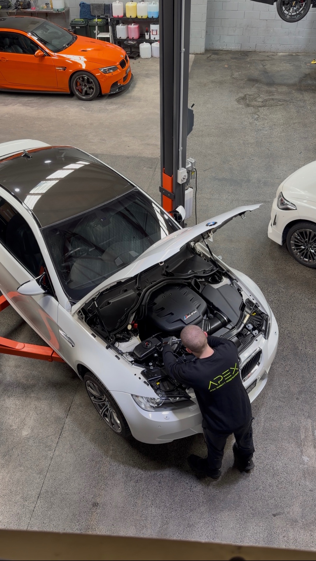 E92 BMW M3 in for logbook service at Apex Wantirna South